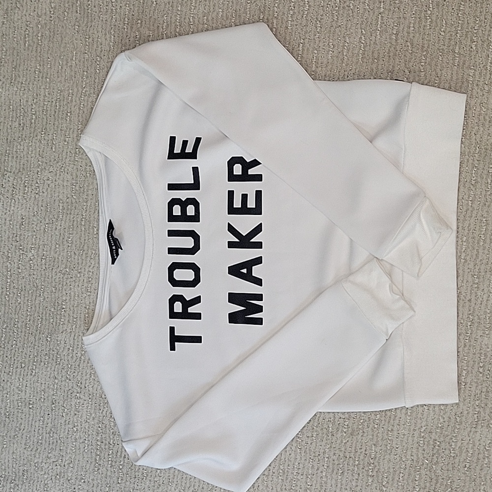 Rock & Republic Trouble Maker Black and White Long Sleeve Top